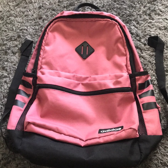 dark pink adidas backpack